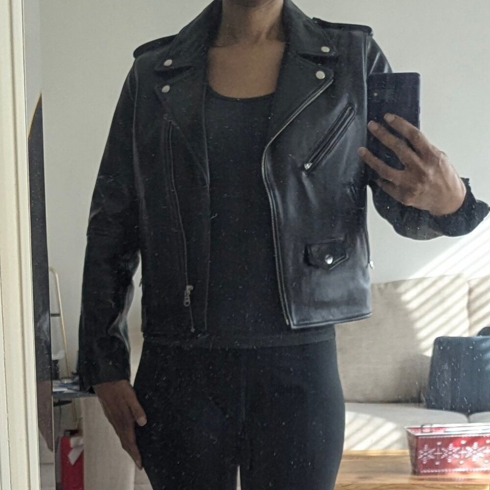 Levi's Sheep Leather Moto Jacket - Picture 12 of 13